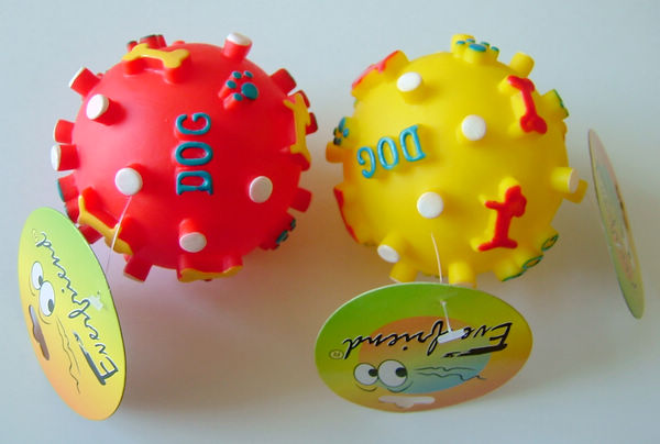 spikey ball with dog shape printed